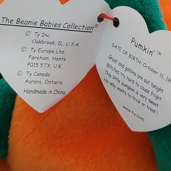 Halloween Plush Ghost SHEETS Pumpkin PUMKIN Ty Beanie Babies Stuffed Animals - Picture 7 of 12